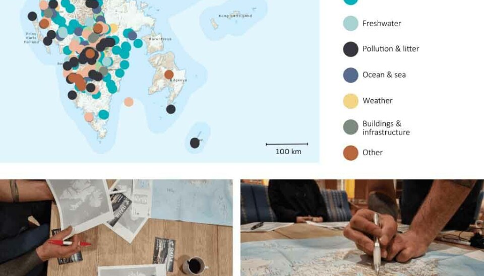 Spatial distribution of the Maptionnaire entries, demonstrating that local knowledge could be gathered from across a large geographical area. Workshops and focus groups further broadened the geographical distribution.