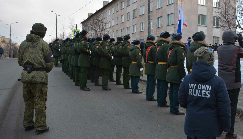 Soldiers in the Pechenga region, Kola Peninsula.