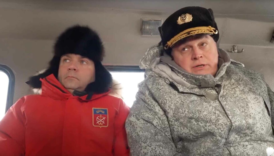 Vice-Admiral Konstantin Kabantsev and Murmansk Governor Andrei Chibis together visited the Nagurskoye base in Franz Josef Land.