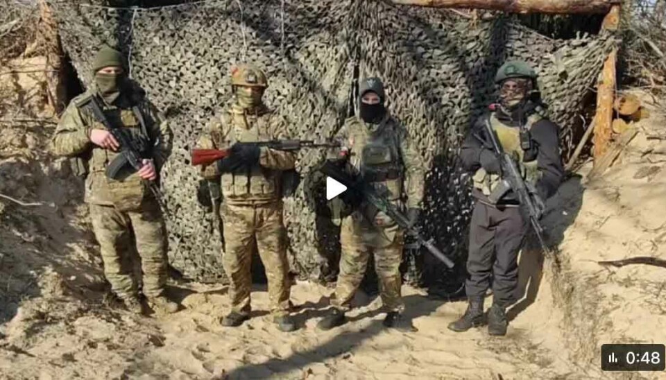Soldiers from the 80th Motorised Rifle Brigade post a video greeting to a kindergarten in Severomorsk.