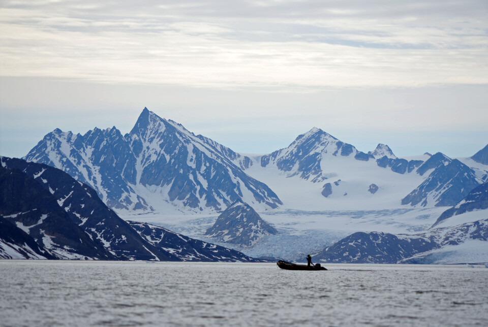 The Schei glacier at Nordvest-Spitsbergen National Park, Svalbard.