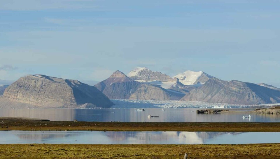 View from Ny-Ålesund towards inner Kongsfjorden, Svalbard.