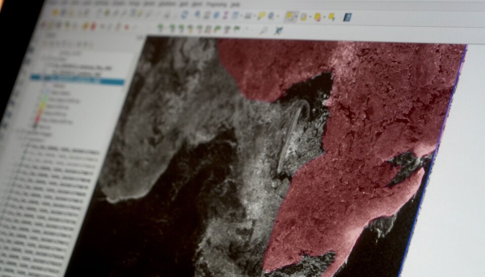 Signe highlighted the sea-ice area in red