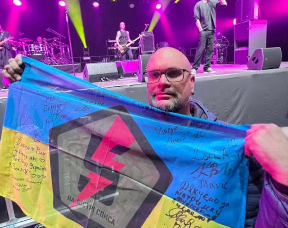 Андрей Агапов на концерте украинской группы 'Океан Ельзи'. Фото из личного архива.