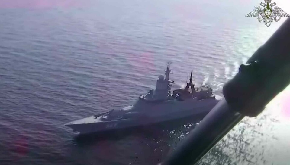 Northern Fleet frigate Admiral Kasatonov exercising with the Baltic Fleet.