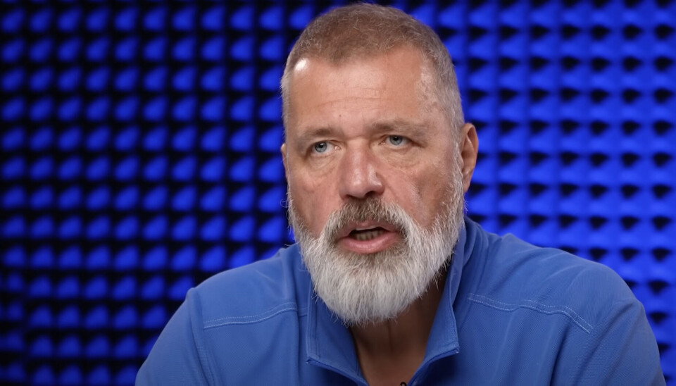 Screenshot from Dmitry Muratov's YouTube broadcast on May 26.