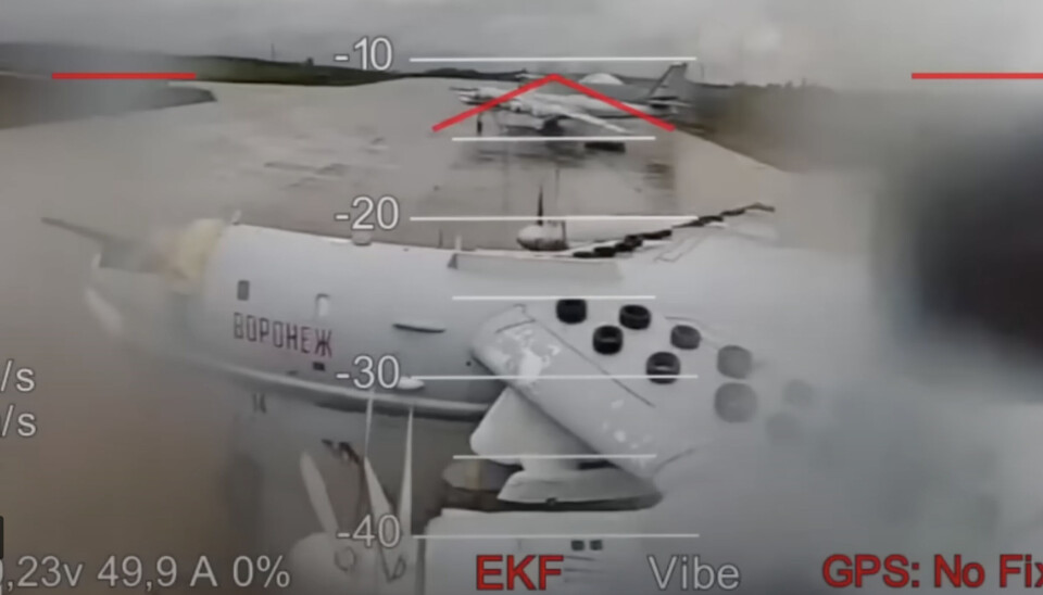 The Tu-95MSM named Voronezh filmed just before the drone impact at Olenya air base on June 1.