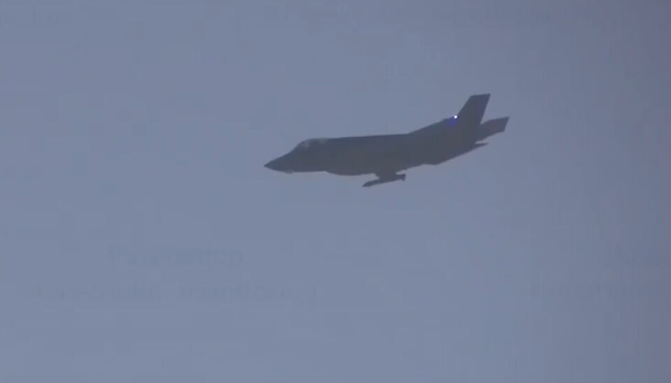 One of the two Norwegian F-35 fighter jets scrambled by NATO to meet the Russian strategic bombers was filmed from cockpit of the Tu-95MS bomber.