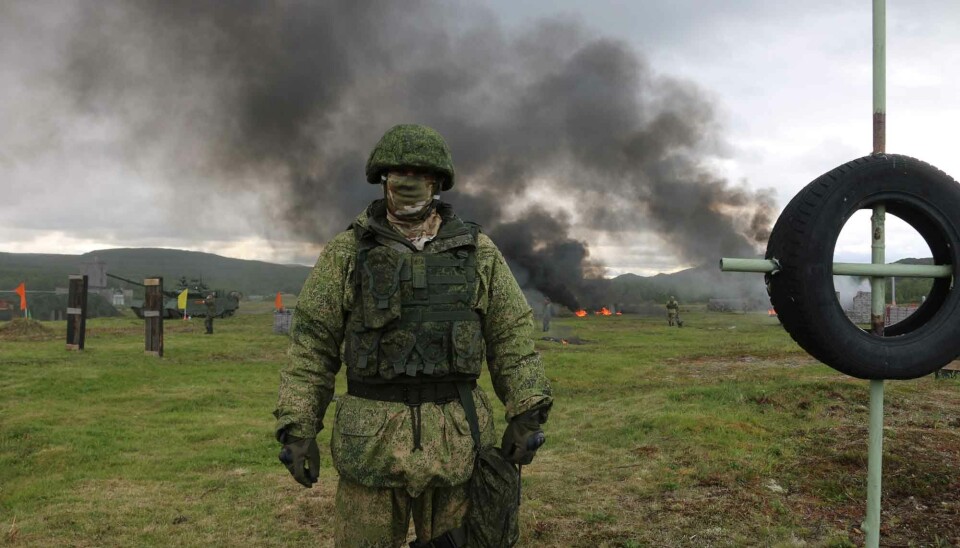 The new Russian elite: Soldier at the training field in Pechenga.