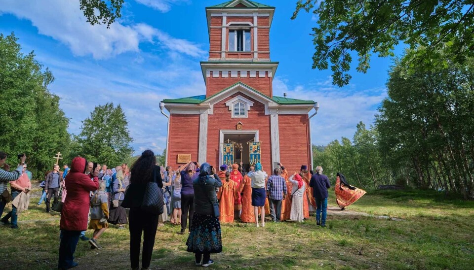 An annual service is held at the Church of Boris and Gleb, only few hundred meters from Russia's border to Norway.