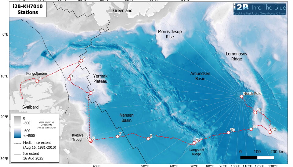 The i2B expedition route in August-September 2025