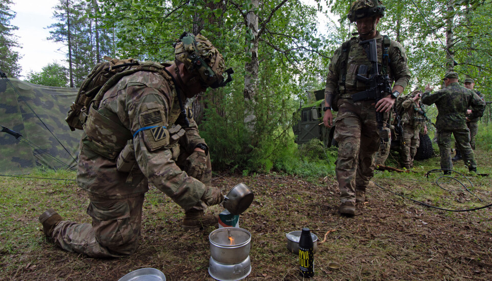 U.S. soldiers on exercise near Kemijärvi in Finnish Lapland.