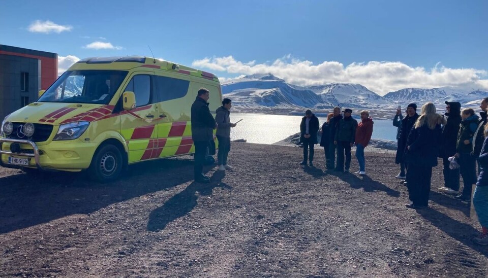 The ambulance still had Finnish license plates when it started to drive on the few kilometers of roads in Barentsburg this spring.