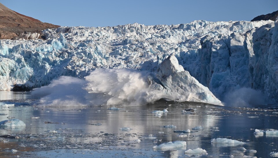 The glacier front broke up, producing an iceberg in Svalbard on September 17, 2025. If the glacier loses more ice than it gains, it will retreat.