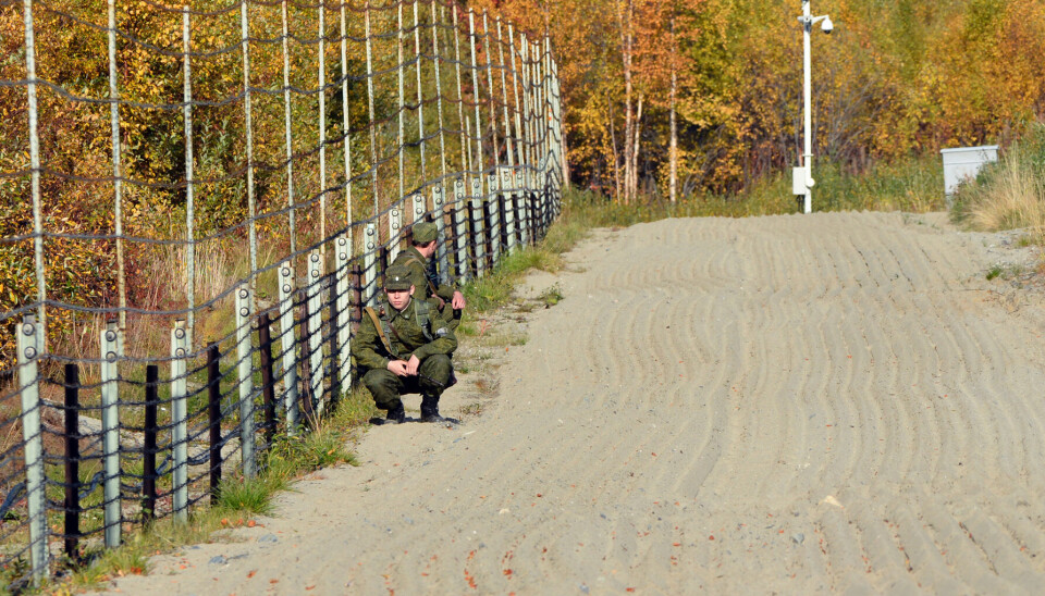 Russia's barbed wire fence stretches all along the border from the Barents Sea in the north to the Gulf of Finland in the south. The layer of sand is there so the guards easily can see if the footprints are made by animals or humans.
