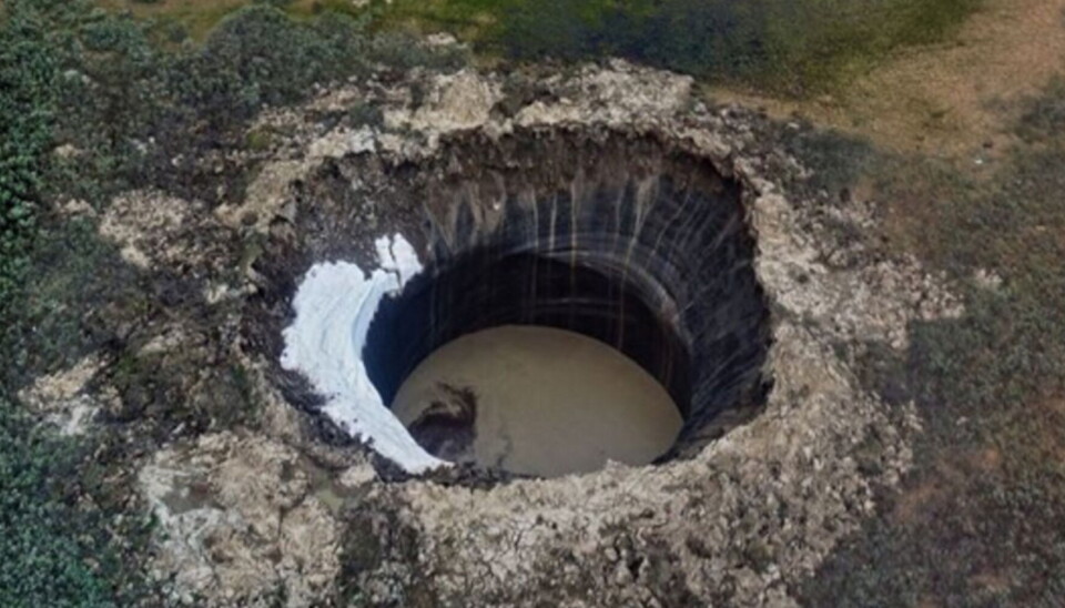 Gas emission crater in Siberia