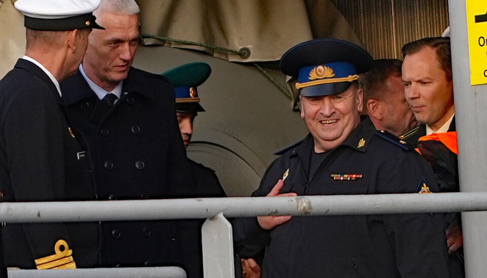 It was a smiling FSB Major General Andrei Kudimov that came out on deck after the voyage in the Norwegian archipelago outside Kirkenes.