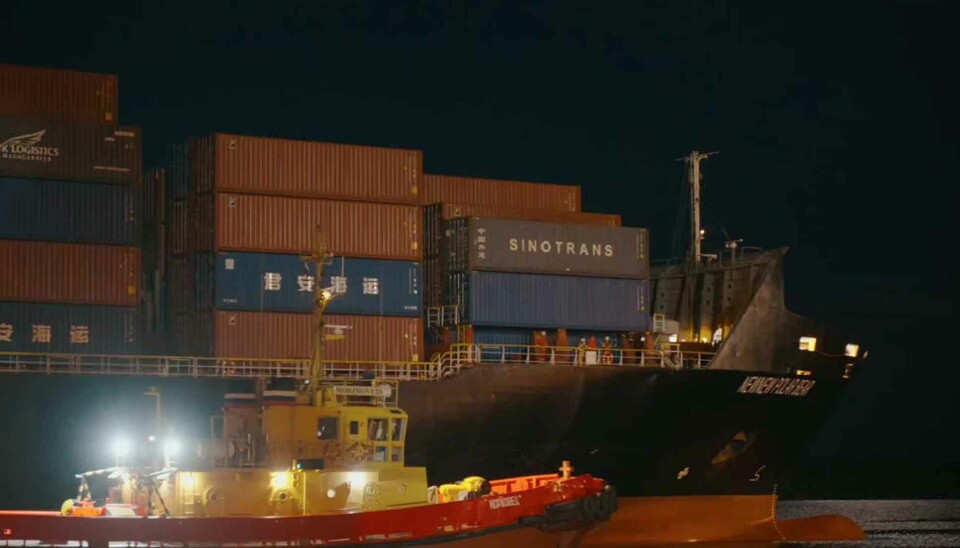 The NewNew Polar Bear makes port call in northern Russia with containers from China.