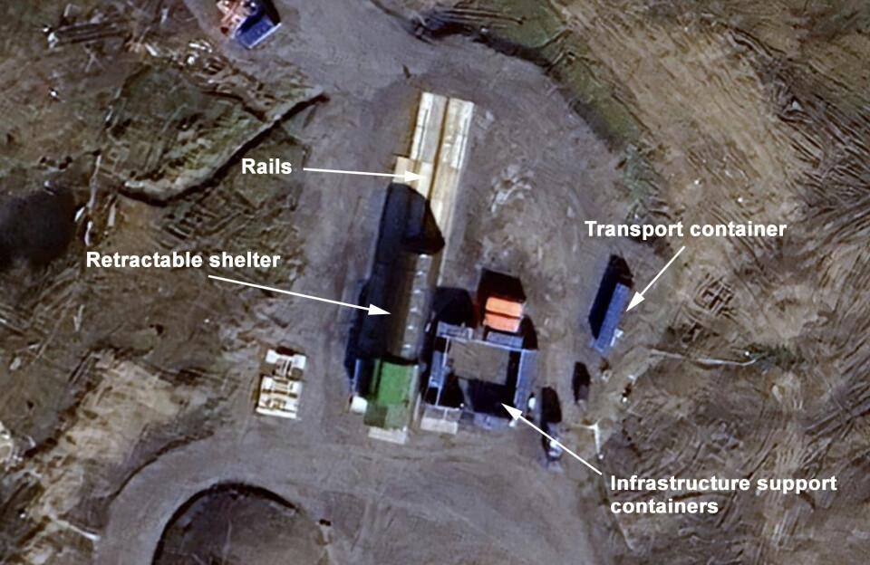 This satellite image from August 2025 shows the launch-pad for the Burevestnik missiles at Pankovo test site at Novaya Zemlya