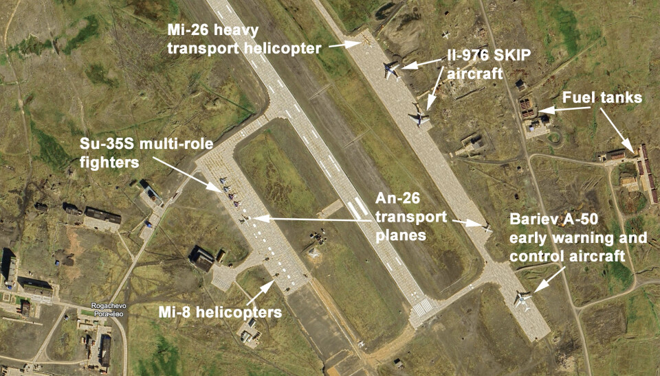 Rogachevo is the only airport at Novaya Zemlya. It is located some 9 km east of Belushya Guba, the main military settlement on the archipelago. This satellite image, from August 10, shows that Rosatom's two special Il-976 SKIP aircraft known for monitoring radioactivity and a Bariev A-50 AWACS plane are at the airport. These planes all have one thing in common: they serve the Burevestnik test program. The helicopters at Rogachevo are used for transporting personnel and equipment to both the Pankovo test site and the nuclear weapons test site at Severny.