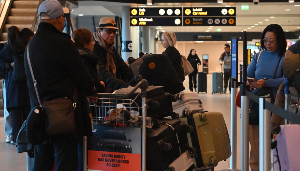 Passengers in Tromsø airport.