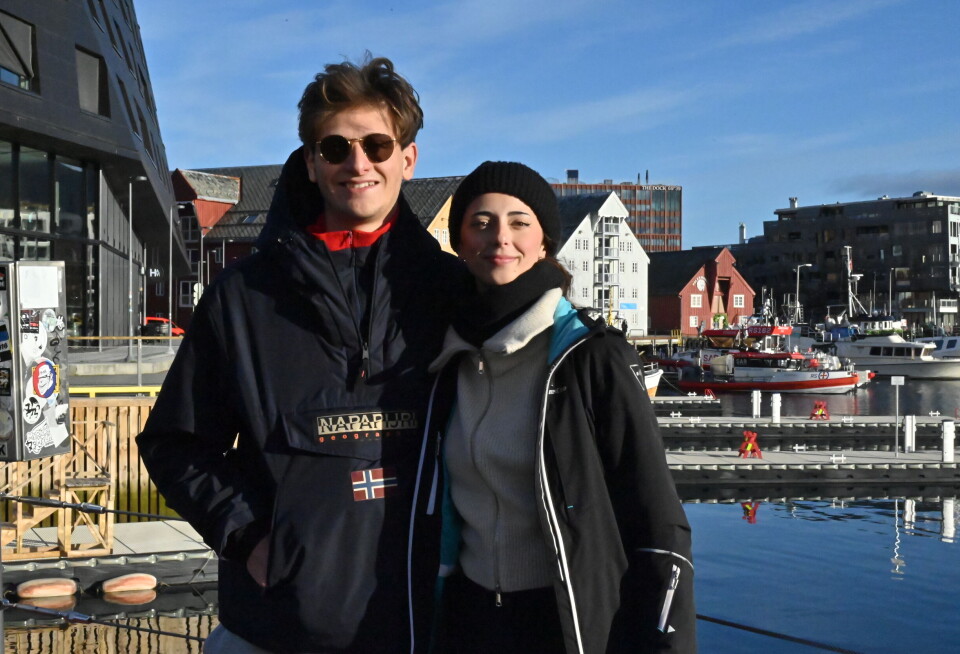 Tourists from Pisa, Riccardo and Alice, in Tromsø