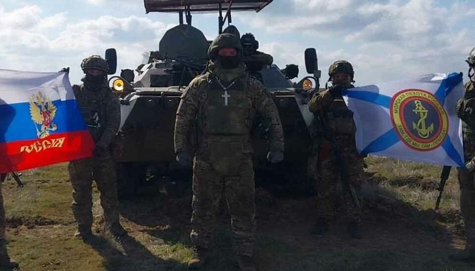 Русская православная церковь приветствует воинственного священника Сергея Чериченко с днем ангела. Обычно Чериченко служит в Спутнике, базе 61-й бригады морской пехоты, но в последние годы он в основном находится на оккупированной территории.