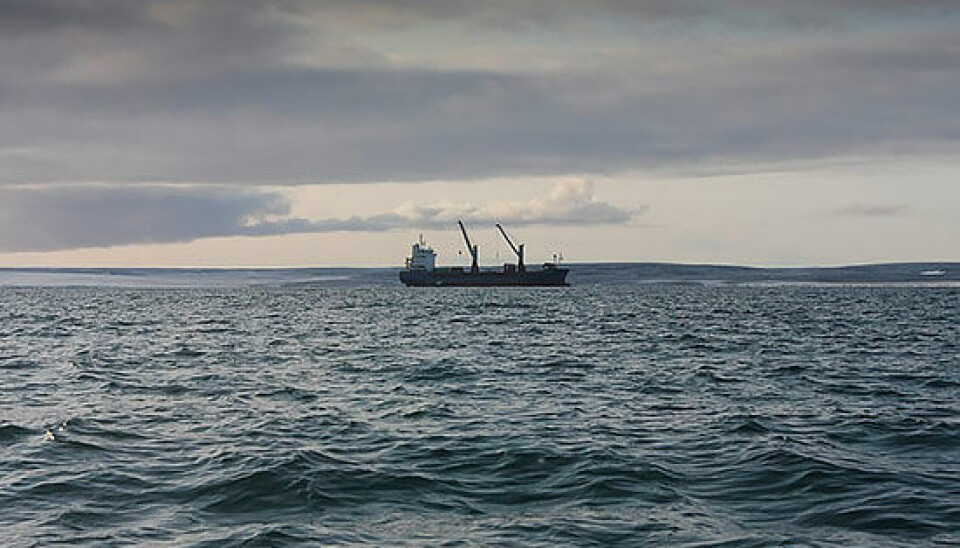 The cargo ship S.Kuznetsov is on the way from Arkhangelsk to Syria. The ship regularly operates for the Russian armed forces.