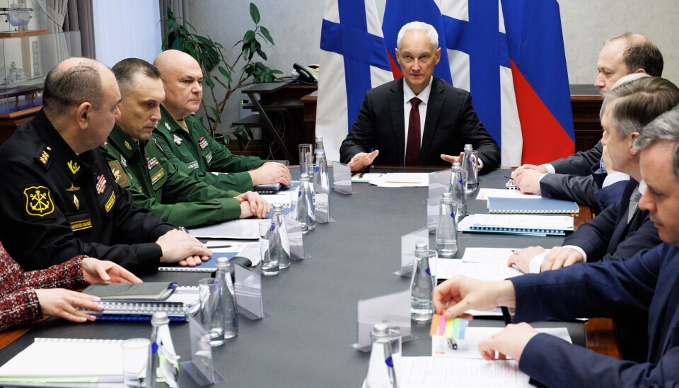 Defence Minister Andrei Belousov met with navy commanders and leaders from the ship building industry in Severodvins.