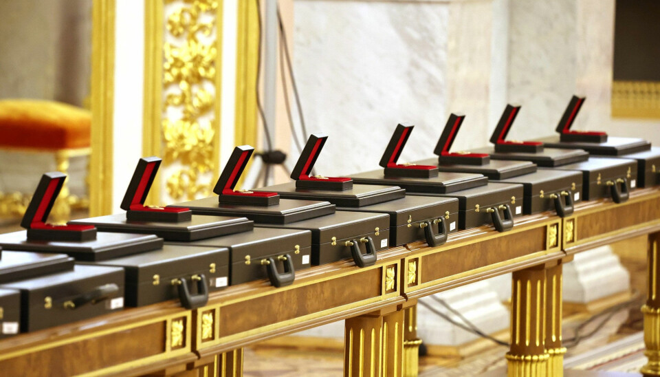 Russian state awards ready for presentation in the Kremlin.
