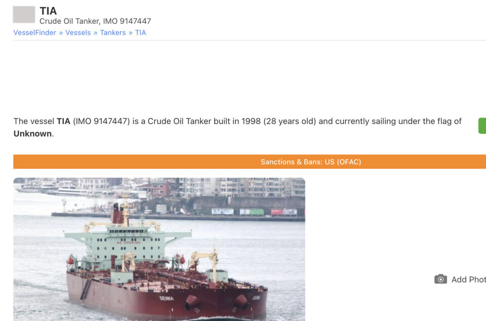 The 'Tavian' has sailed under 11 different names since 2013, among them 'Tia' and 'Sienna.'