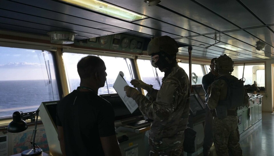 French special forces board the shadow tanker Grinch, which carried Arctic oil from Murmansk.