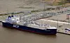 A tanker for transporting liquefied natural gas.