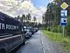 A queue at a gas station in Medvezhyegorsk, Karelia