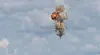 The moment a drone was destroyed, presumably near the Olenya airbase in the Murmansk region in August 2024